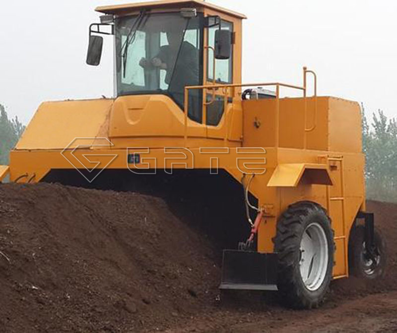 Organic fertilizer waste compost turner machine