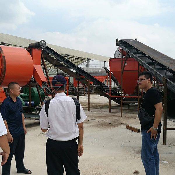 Welcome Thai customer to visit GATE factory for organic fertilizer production line Manfacturer