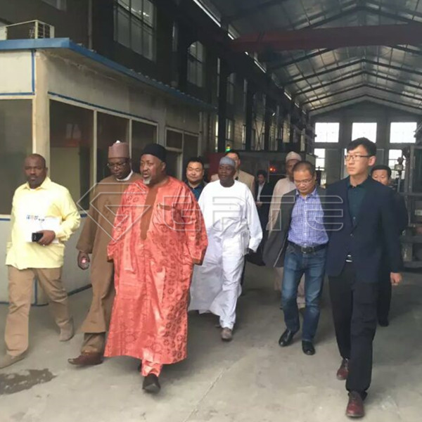 Africa customers visit GATE organic fertilizer production line manufacturing plant